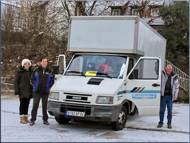 Aprs une 1re journe de voyage, nous reprenons la route en Allemagne avec la neige.