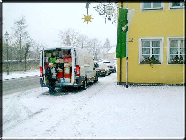 En Allemagne, la neige nous attendait.