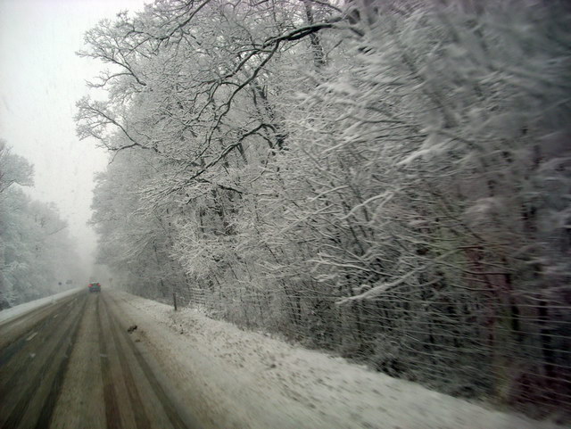 De la neige, pas de visibilit, route non dneige et le froid s'intensifie (-15). Il est temps de rentrer.